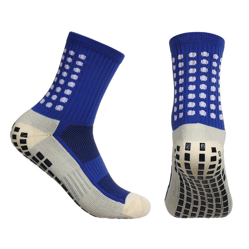 Men's Mid-Calf Athletic&nbsp;Training Socks Anti-Slip Grip Breathable Moisture-Wicking Reinforced Heel Toe Sports Socks Multi-Color Pack Football Running Outdoor