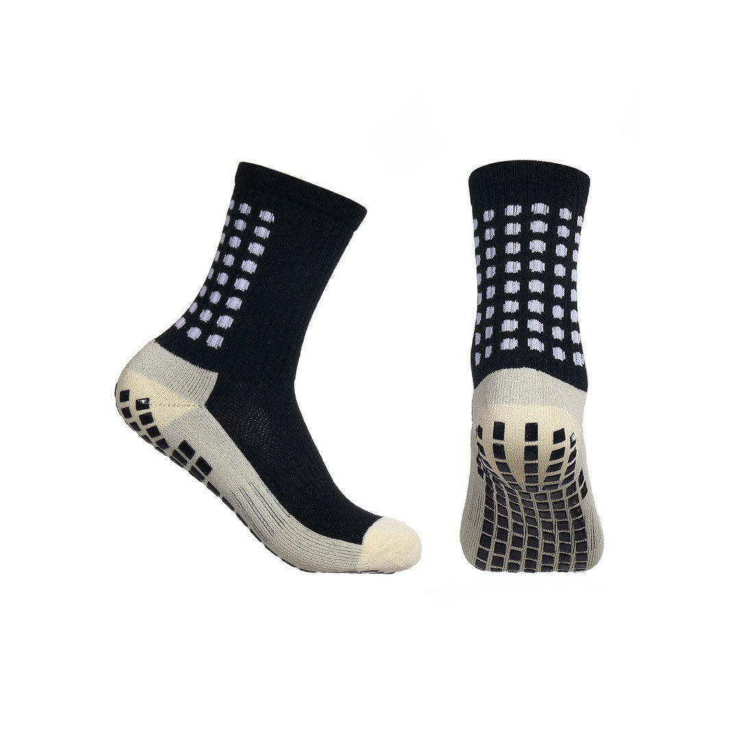 Men's Mid-Calf Athletic&nbsp;Training Socks Anti-Slip Grip Breathable Moisture-Wicking Reinforced Heel Toe Sports Socks Multi-Color Pack Football Running Outdoor