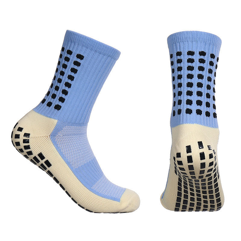 Men's Mid-Calf Athletic&nbsp;Training Socks Anti-Slip Grip Breathable Moisture-Wicking Reinforced Heel Toe Sports Socks Multi-Color Pack Football Running Outdoor