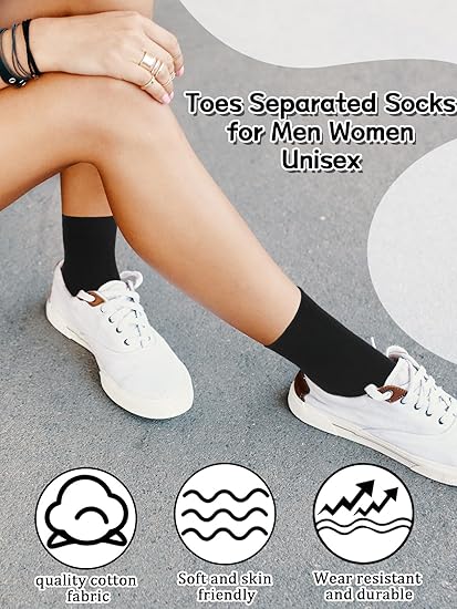 Flip Flop Socks Unisex Split Toe Cotton Tabi Socks for Women Men