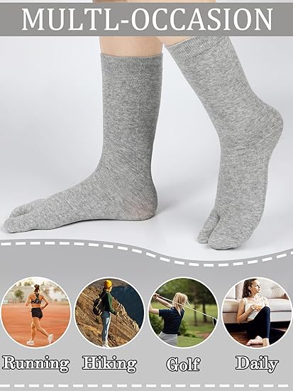 Flip Flop Socks Unisex Split Toe Cotton Tabi Socks for Women Men