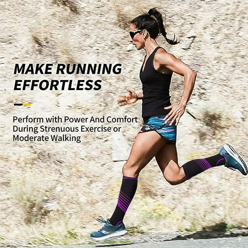 Cycling Compression Socks Knee-High Graduated Support for Sports Athletic Running