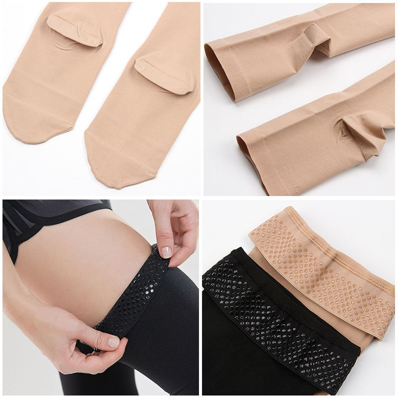 Thigh High Compression Socks 20-30 mmHg – Firm Support Stockings for Women & Men