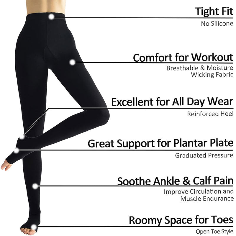 20–30 mmHg Firm Compression Stockings – Breathable Support Pantyhose for Circulation, Travel & Everyday Comfort