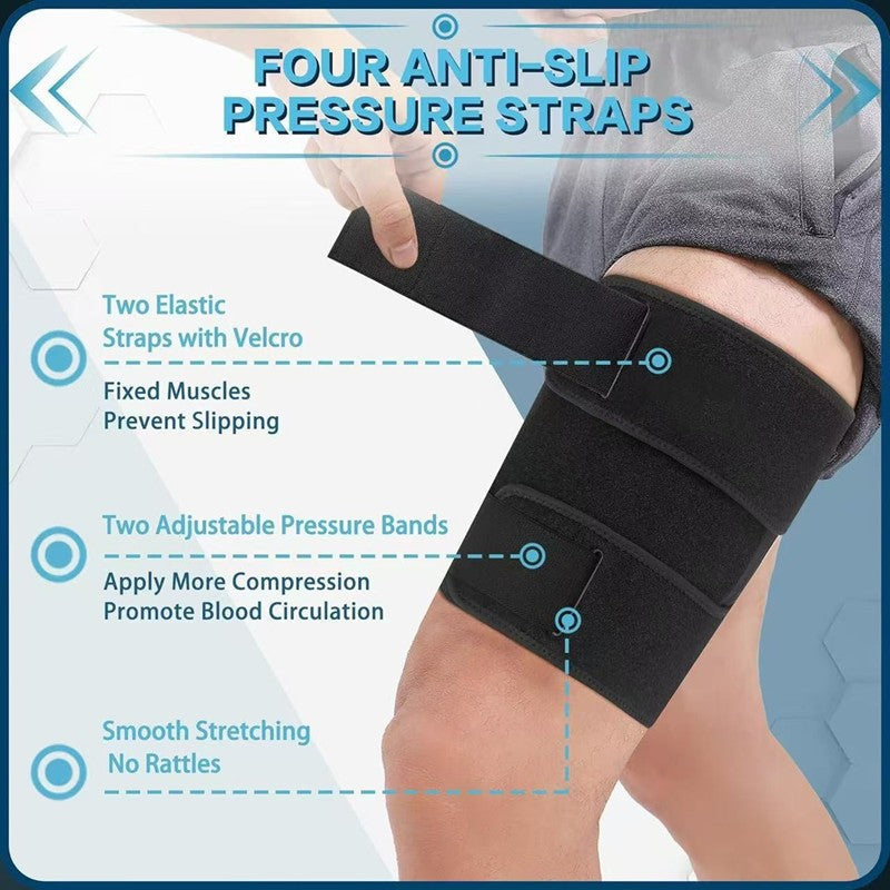 Adjustable Thigh Brace Support – Hamstring Compression Wrap & Quad Sleeve for Men and Women