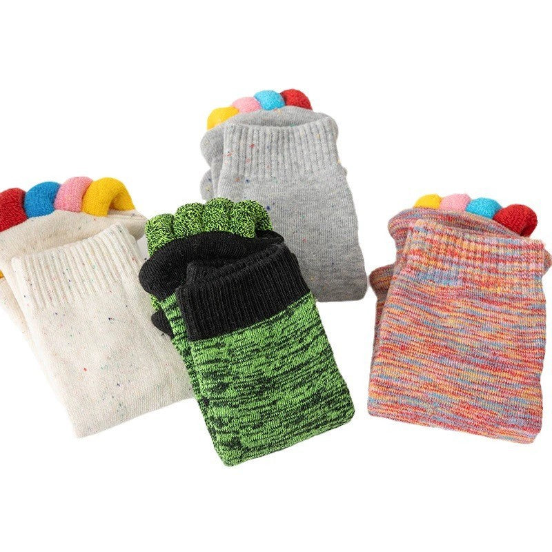 Toe Separator Massage Cotton Bunion Socks Yoga Sports GYM