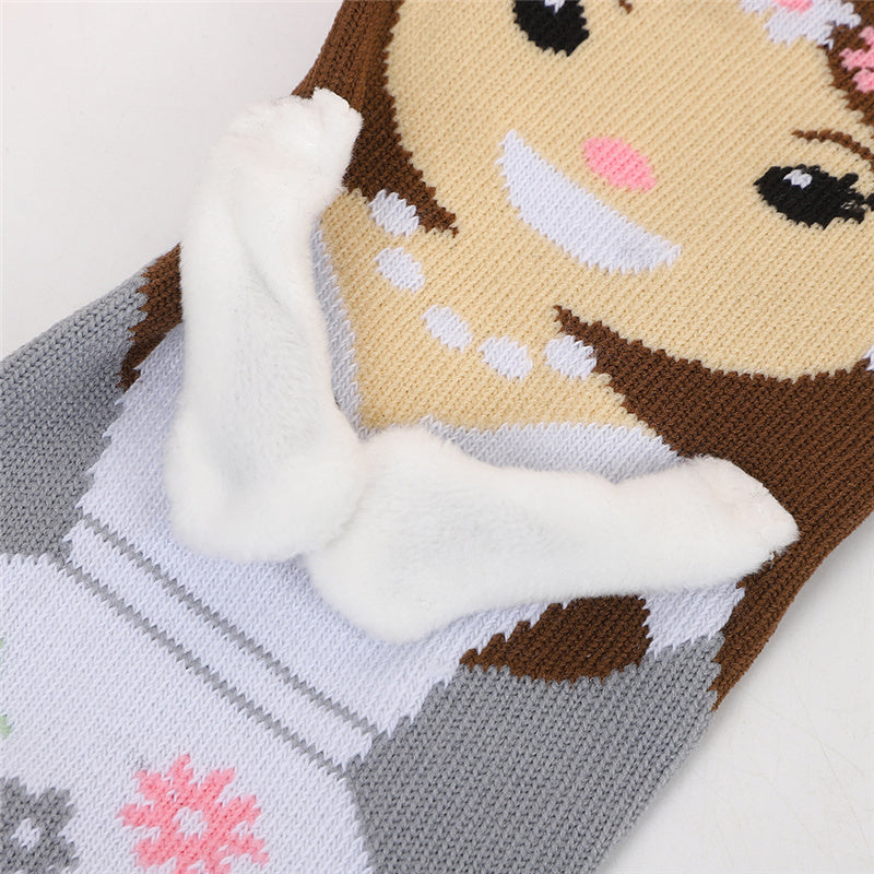 Whimsical Cartoon Bride & Groom Socks