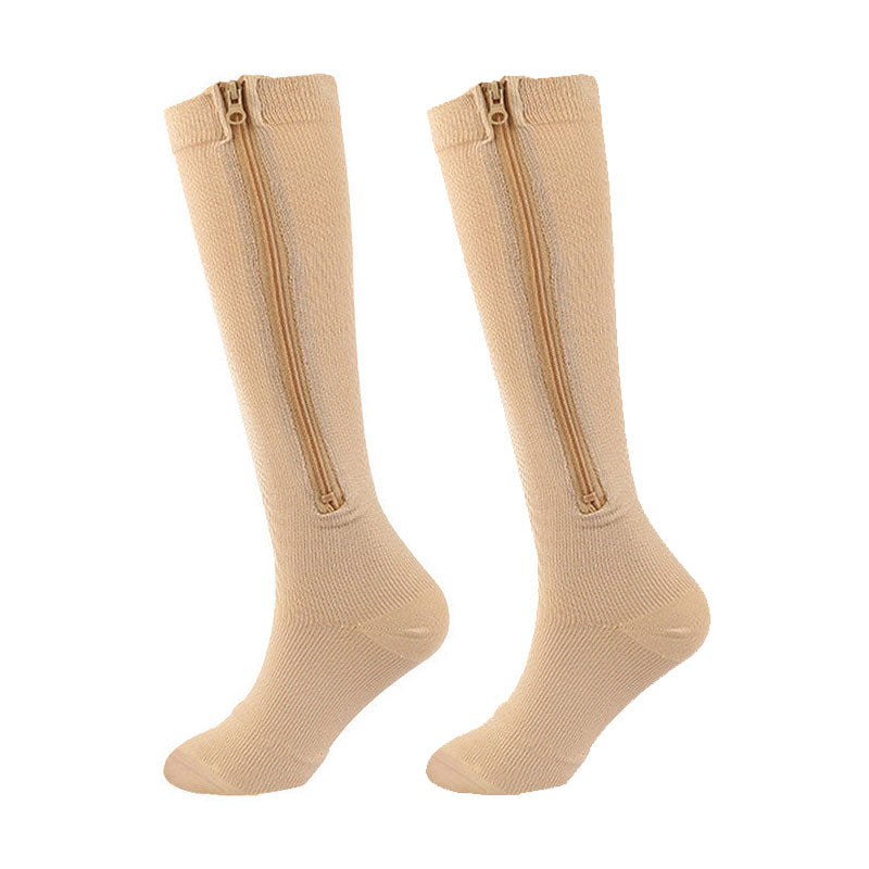 Zipper Compression Socks for Men & Women – Easy Wear Support Stockings for Sports, Travel & Daily Use