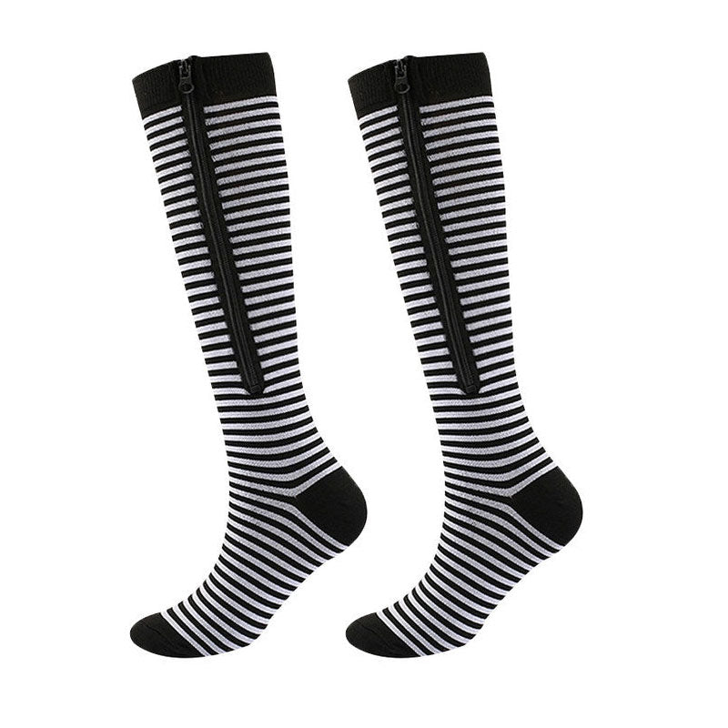 Zipper Compression Socks for Men & Women – Easy Wear Support Stockings for Sports, Travel & Daily Use