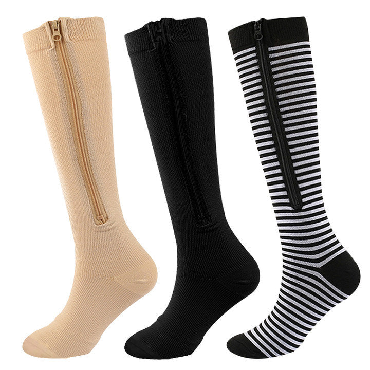 Zipper Compression Socks for Men & Women – Easy Wear Support Stockings for Sports, Travel & Daily Use