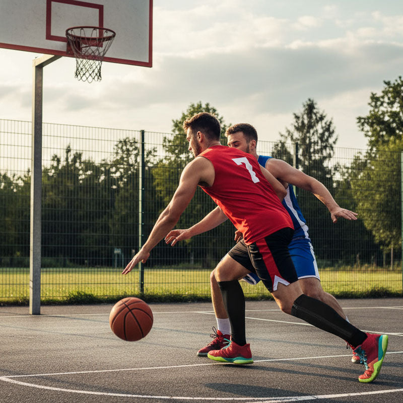 15-20 mmHg Zipper Open Toe Compression Socks for Men & Women - Calf Support Stockings