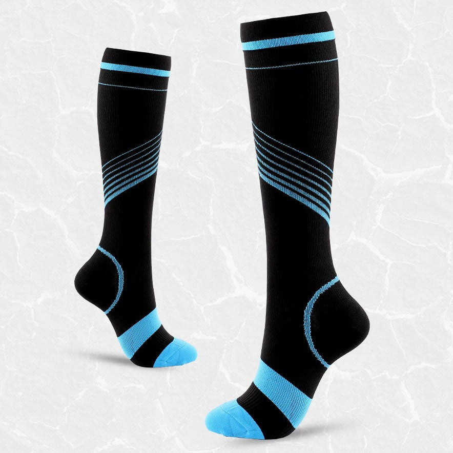 Cycling Compression Socks Knee-High Graduated Support for Sports Athletic Running