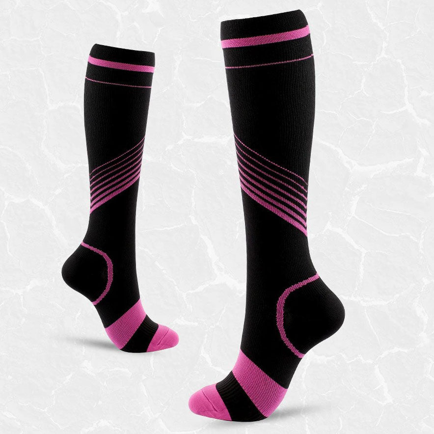 Cycling Compression Socks Knee-High Graduated Support for Sports Athletic Running
