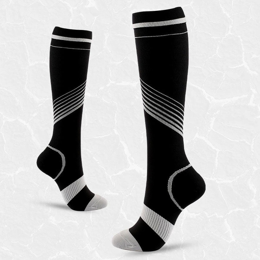 Cycling Compression Socks Knee-High Graduated Support for Sports Athletic Running