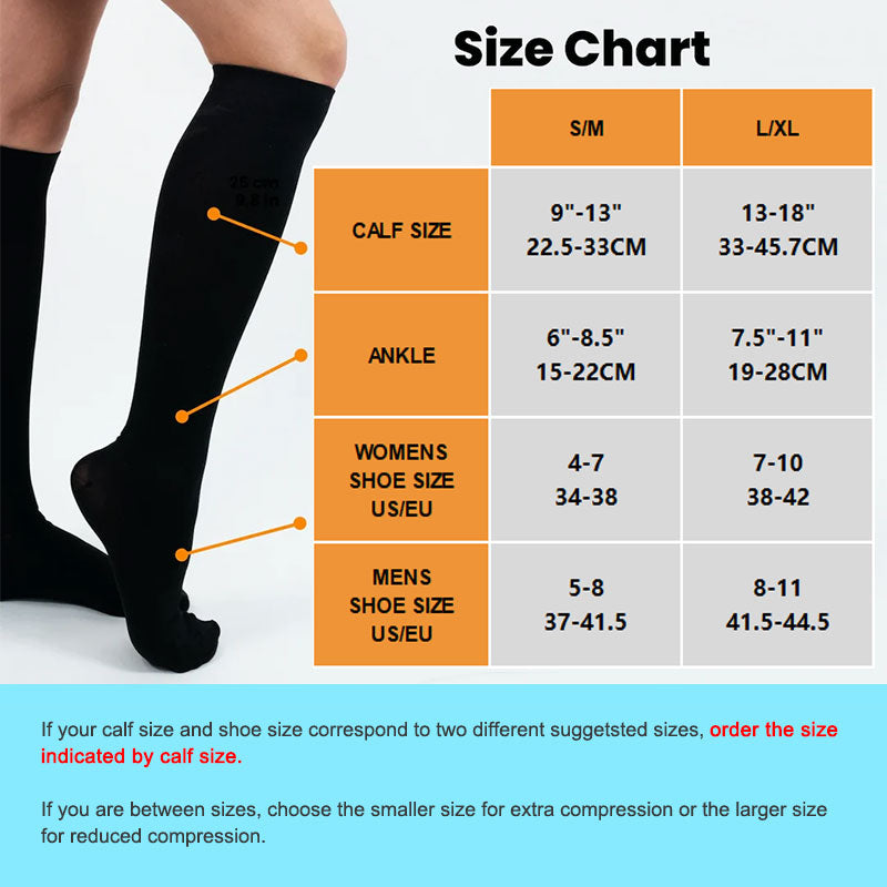 Knee-High Compression Socks Pink Heart Pattern for Women Recovery, Everyday Wear and Pregnant