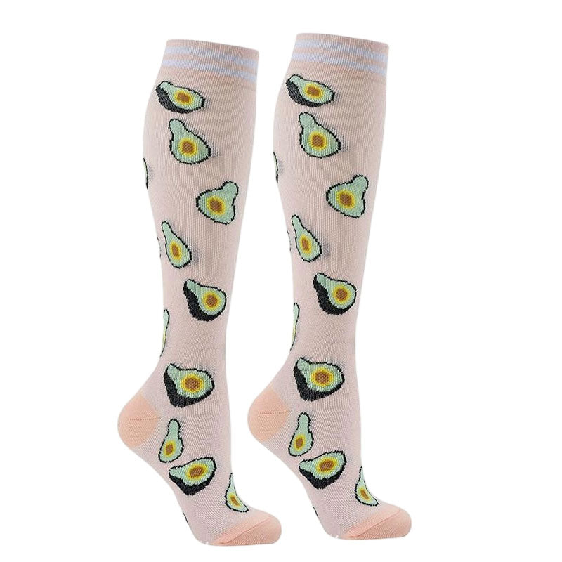 6 Pairs Fruit Food Knee High Compression Socks for Women & Men – Best ...