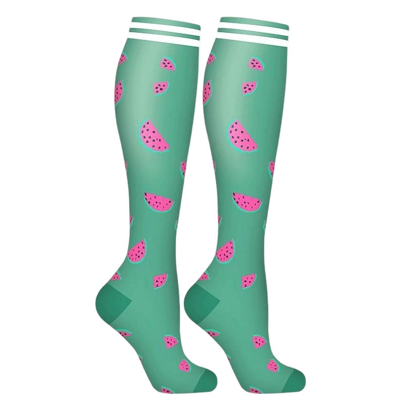 6 Pairs Fruit Food Knee High Compression Socks for Women & Men – Best ...