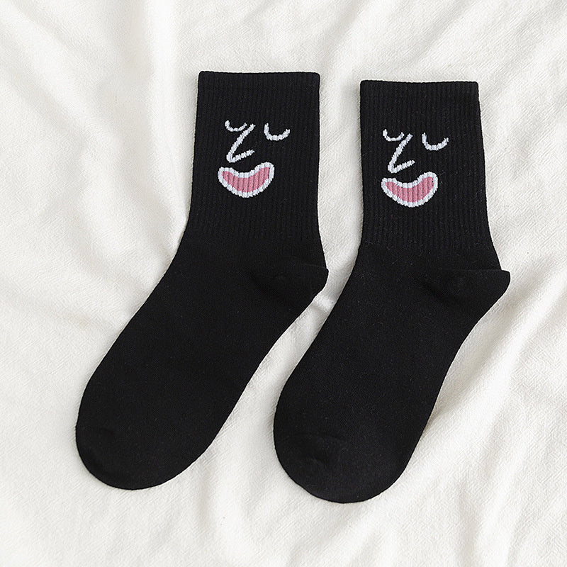 Crazy Funny Emotion Crew Socks Soft Cotton