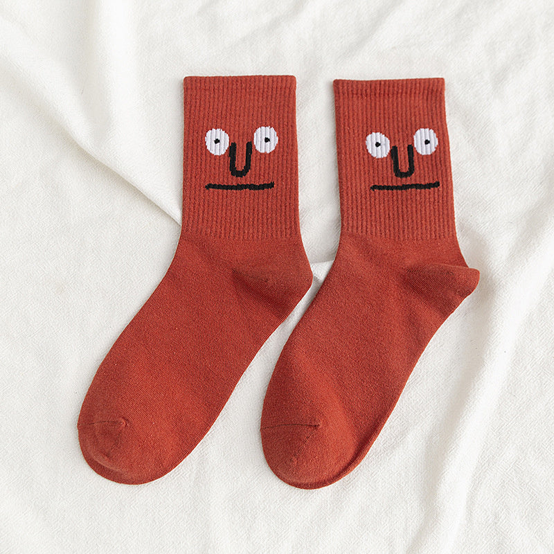 Crazy Funny Emotion Crew Socks Soft Cotton