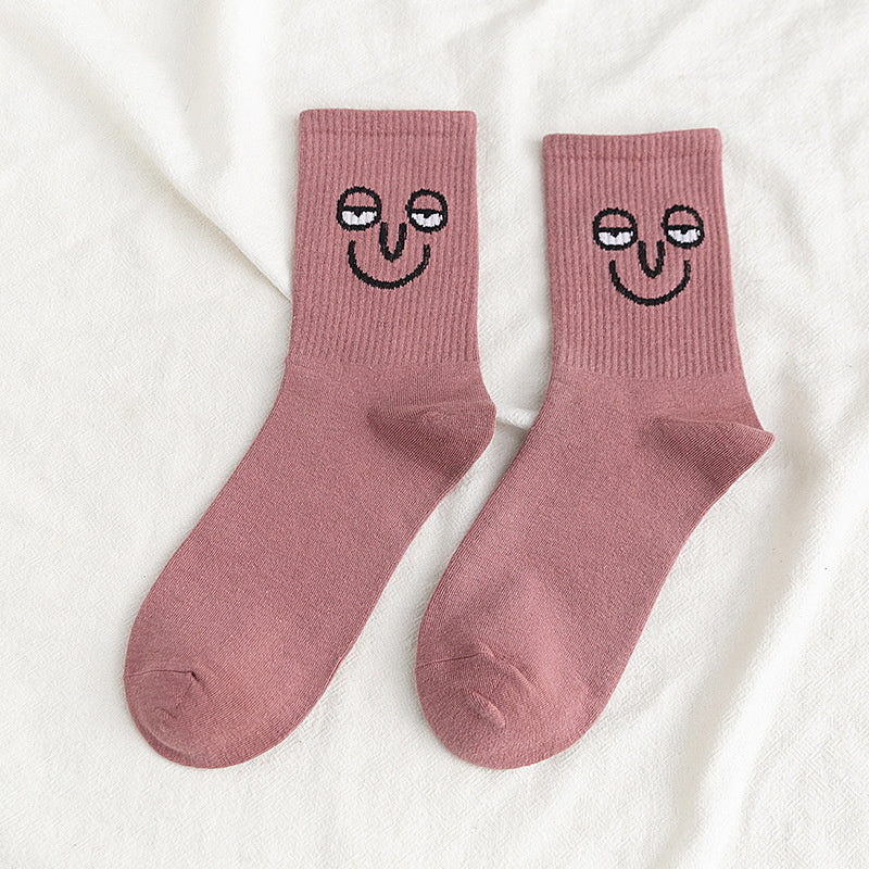 Crazy Funny Emotion Crew Socks Soft Cotton