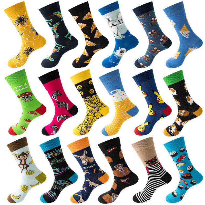 Unisex Animal Trendy Socks Cute Fun Pattern Novelty Mid-Calf Socks