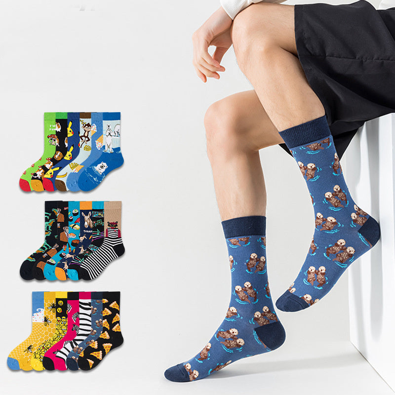 Unisex Animal Trendy Socks Cute Fun Pattern Novelty Mid-Calf Socks