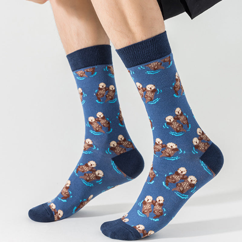 Unisex Animal Trendy Socks Cute Fun Pattern Novelty Mid-Calf Socks