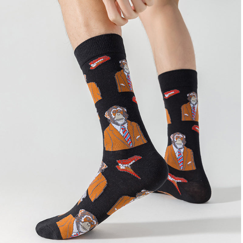 Unisex Animal Trendy Socks Cute Fun Pattern Novelty Mid-Calf Socks