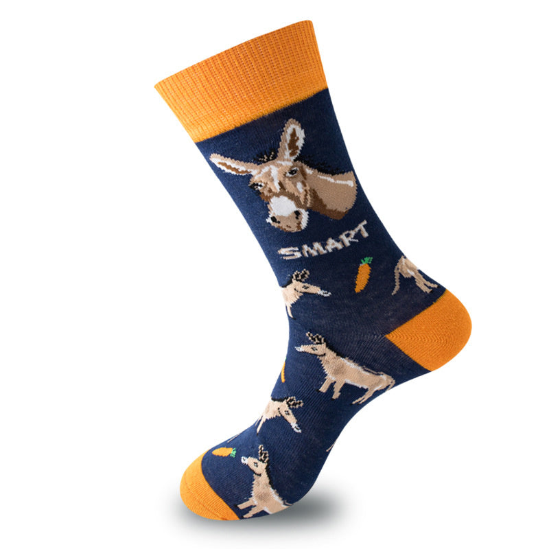 Unisex Animal Trendy Socks Cute Fun Pattern Novelty Mid-Calf Socks