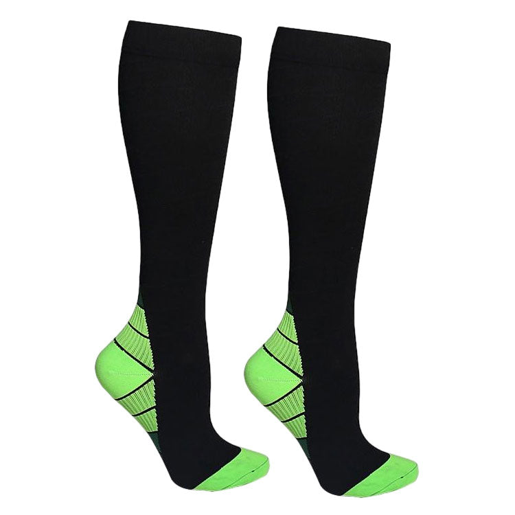 Knee-High Compression Socks for Men & Women, Black Nylon Sports Stocki ...