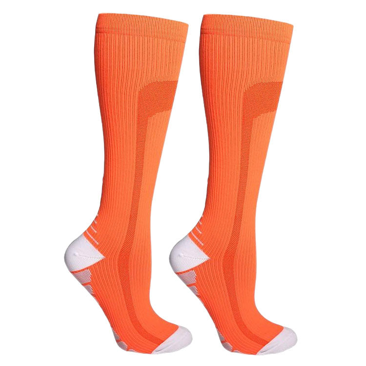 6 Pairs Knee-High Compression Socks for Men & Women, Nylon Sports Stoc ...