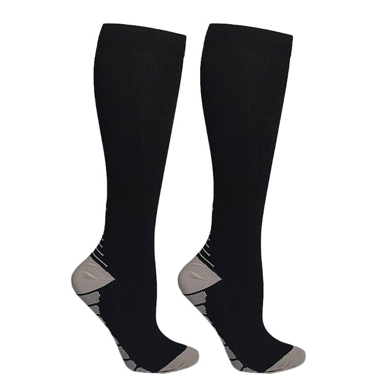 6 Pairs Knee-High Compression Socks for Men & Women, Nylon Sports Stoc ...